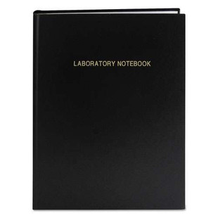 Lab Research Notebook, Quadrille Rule, Black Cover, 11.25 X 8.75, 72 Sheets
