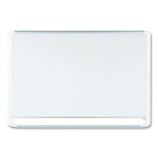 Lacquered Steel Magnetic Dry Erase Board, 48 X 72, Silver/white