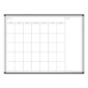 Pinit Magnetic Dry Erase Undated One Month Calendar, 48 X 36, White