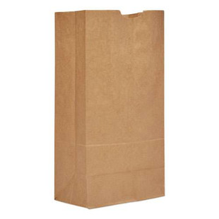 Grocery Paper Bags, 57 Lbs Capacity, #20, 8.25"w X 5.94"d X 16.13"h, Kraft, 500 Bags