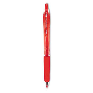 Precise Gel Begreen Gel Pen, Retractable, Fine 0.7 Mm, Red Ink, Red Barrel, Dozen