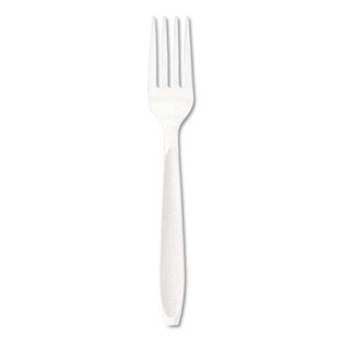 Impress Heavyweight Full-length Polystyrene Cutlery, Fork, White, 1000/carton