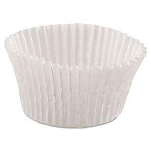 Fluted Bake Cups, 4.5" Diameter X 1.25"h, White, 500/pack, 20 Pack/carton