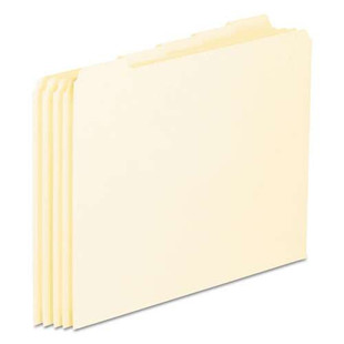 Blank Top Tab File Guides, 1/5-cut Top Tab, Blank, 8.5 X 11, Manila, 100/box