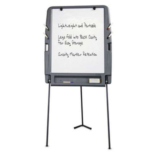 Ingenuity Portable Flipchart Easel With Dry Erase Surface, Resin Surface Frame, 35 X 30 X 73, Charcoal