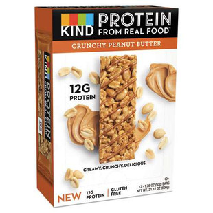 Protein Bars, Crunchy Peanut Butter, 1.76 Oz, 12/pack