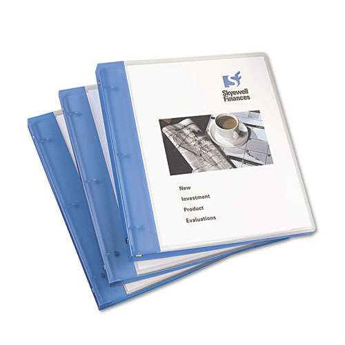 Flexible View Binder With Round Rings, 3 Rings, 0.5" Capacity, 11 X 8.5, Blue Flexible View Binder With Round Rings, 3 Rings, 0.5" Capacity, 11 X 8.5, Blue