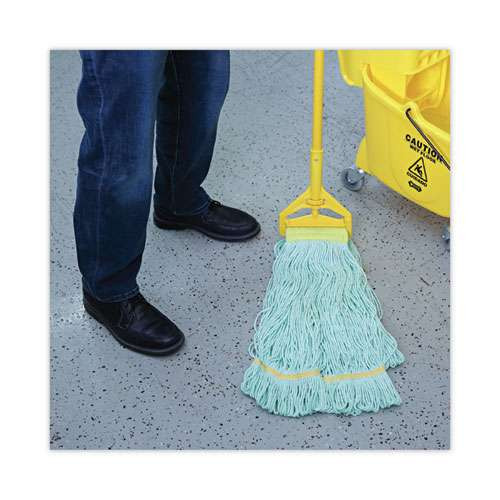 Ecomop Looped-end Mop Head, Recycled Fibers, Extra Large Size, Green, 12/ct Ecomop Looped-end Mop Head, Recycled Fibers, Extra Large Size, Green, 12/ct