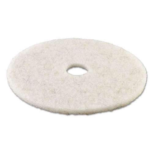Natural Burnishing Floor Pads, 19" Diameter, White, 5/carton Natural Burnishing Floor Pads, 19" Diameter, White, 5/carton