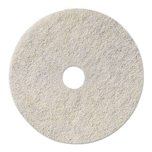 Natural Burnishing Floor Pads, 19" Diameter, White, 5/carton Natural Burnishing Floor Pads, 19" Diameter, White, 5/carton