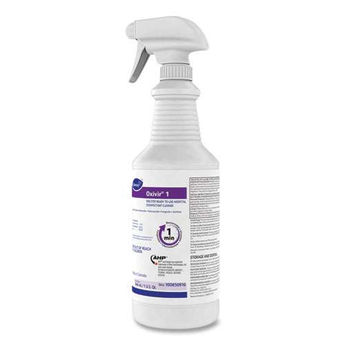 Oxivir 1 Rtu Disinfectant Cleaner, 32 Oz Spray Bottle, 12/carton