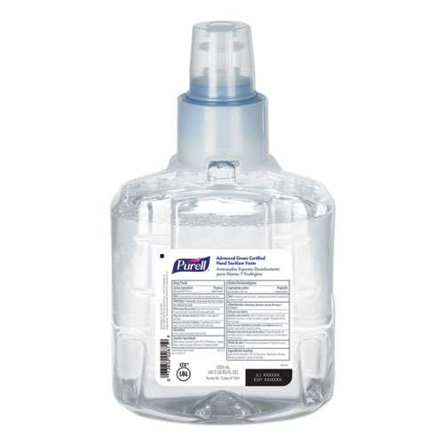 Green Certified Advanced Refreshing Foam Hand Sanitizer, For Adx-12; Ltx-12, 1,200 Ml, Fragrance-free Green Certified Advanced Refreshing Foam Hand Sanitizer, For Adx-12; Ltx-12, 1,200 Ml, Fragrance-free