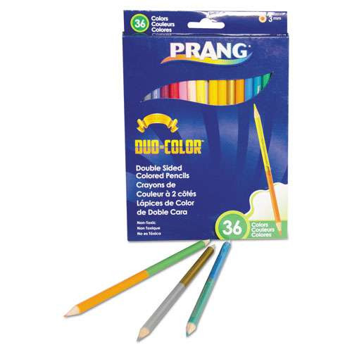 Duo-color Colored Pencil Sets, 3 Mm, 2b (#1), Assorted Lead/barrel Colors, 18/pack Duo-color Colored Pencil Sets, 3 Mm, 2b (#1), Assorted Lead/barrel Colors, 18/pack