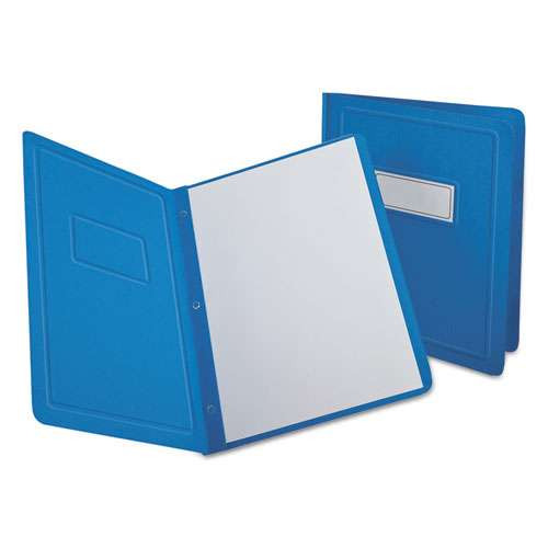 Title Panel And Border Front Report Cover, 3-prong Fastener, Panel And Border Cover, 0.5" Cap, 8.5 X 11, Light Blue, 25/box Title Panel And Border Front Report Cover, 3-prong Fastener, Panel And Border Cover, 0.5" Cap, 8.5 X 11, Light Blue, 25/box