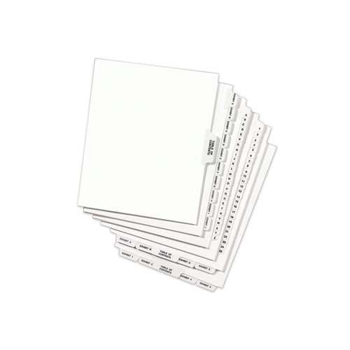 Avery-style Preprinted Legal Bottom Tab Dividers, Exhibit S, Letter, 25/pack