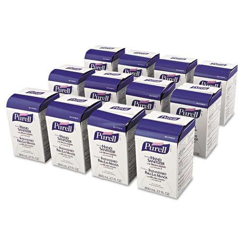 Advanced Gel Hand Sanitizer, Bag-in-box, 800 Ml Refill, Unscented, 12/carton