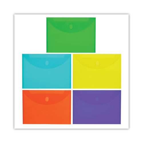 Reusable Poly Envelope, Hook And Loop Closure, 8.5 X 11, Assorted, 10/pack Reusable Poly Envelope, Hook And Loop Closure, 8.5 X 11, Assorted, 10/pack