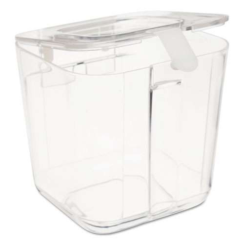 Stackable Caddy Organizer With S, M And L Containers, Plastic, 10.5 X 14 X 6.5, White Caddy/clear Containers Stackable Caddy Organizer With S, M And L Containers, Plastic, 10.5 X 14 X 6.5, White Caddy/clear Containers