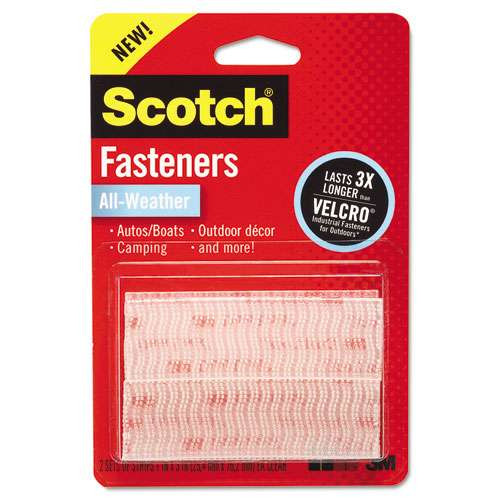 Heavy-duty All-weather Fasteners, 1" X 3", Black, 2/pack