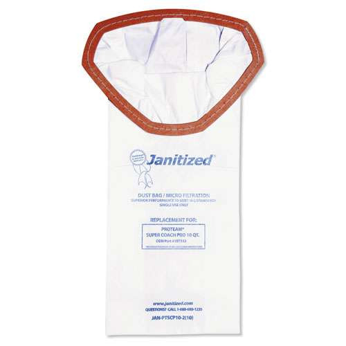 Vacuum Filter Bags Designed To Fit Proteam Super Coach Pro 10, 100/ct Vacuum Filter Bags Designed To Fit Proteam Super Coach Pro 10, 100/ct