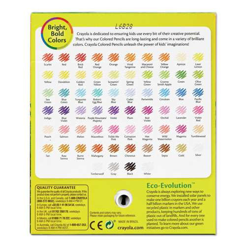 Short Colored Pencils Hinged Top Box With Sharpener, 3.3 Mm, 2b (#1), Assorted Lead/barrel Colors, 64/pack Short Colored Pencils Hinged Top Box With Sharpener, 3.3 Mm, 2b (#1), Assorted Lead/barrel Colors, 64/pack