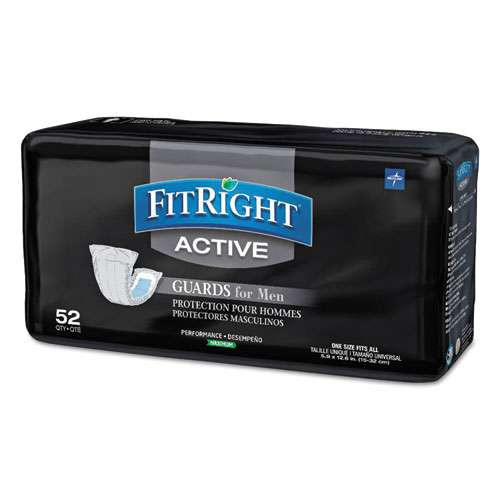 Fitright Active Male Guards, 6" X 11", White, 52/pack Fitright Active Male Guards, 6" X 11", White, 52/pack