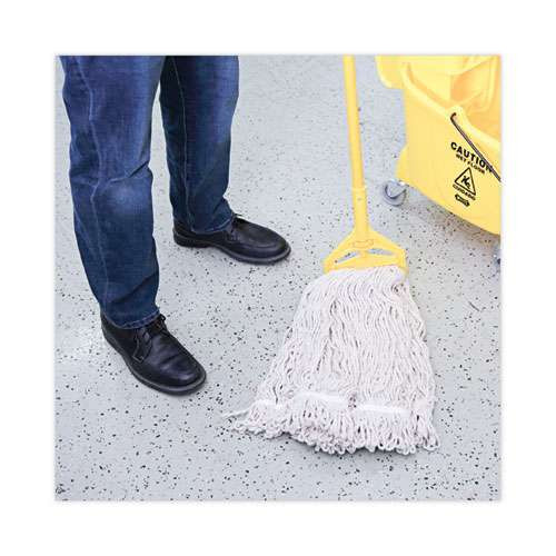 Mop Head, Pro Loop Web/tailband, Premium Standard Head, Cotton, 32-oz., White