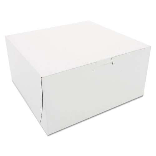 Non-window Bakery Boxes, 8 X 8 X 4, White, 250/carton Non-window Bakery Boxes, 8 X 8 X 4, White, 250/carton