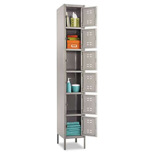 Three-column Box Locker, 36w X 18d X 78h, Two-tone Gray