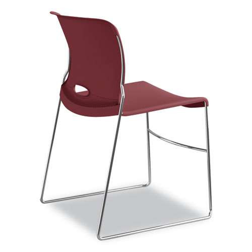 Olson Stacker High Density Chair, Supports Up To 300 Lb, Mulberry Seat/back, Chrome Base, 4/carton Olson Stacker High Density Chair, Supports Up To 300 Lb, Mulberry Seat/back, Chrome Base, 4/carton
