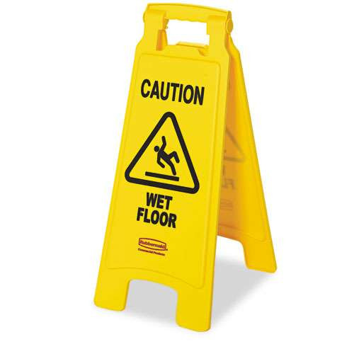 Caution Wet Floor Sign, 11 X 12 X 25, Bright Yellow, 6/carton Caution Wet Floor Sign, 11 X 12 X 25, Bright Yellow, 6/carton