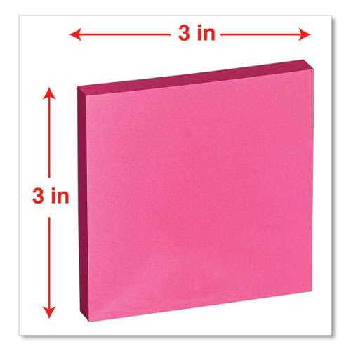 Self-stick Note Pads, 3" X 3", Assorted Neon Colors, 100 Sheets/pad, 12 Pads/pack Self-stick Note Pads, 3" X 3", Assorted Neon Colors, 100 Sheets/pad, 12 Pads/pack