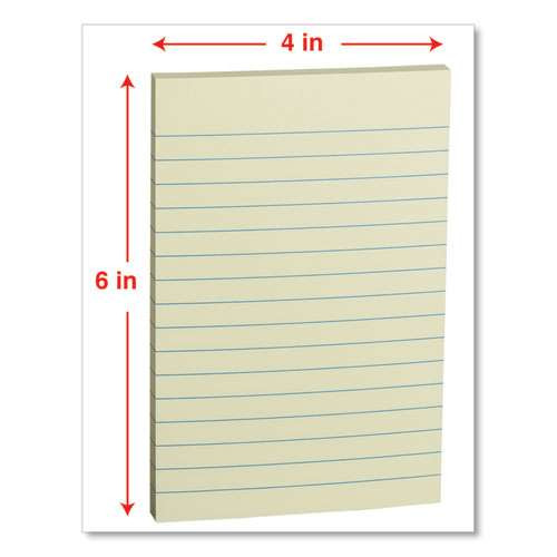 Self-stick Note Pads, Note Ruled, 4" X 6", Assorted Pastel Colors, 100 Sheets/pad, 5 Pads/pack Self-stick Note Pads, Note Ruled, 4" X 6", Assorted Pastel Colors, 100 Sheets/pad, 5 Pads/pack