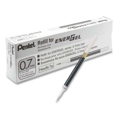 Refill For Pentel Energel Retractable Liquid Gel Pens, Medium Needle Tip, Red Ink