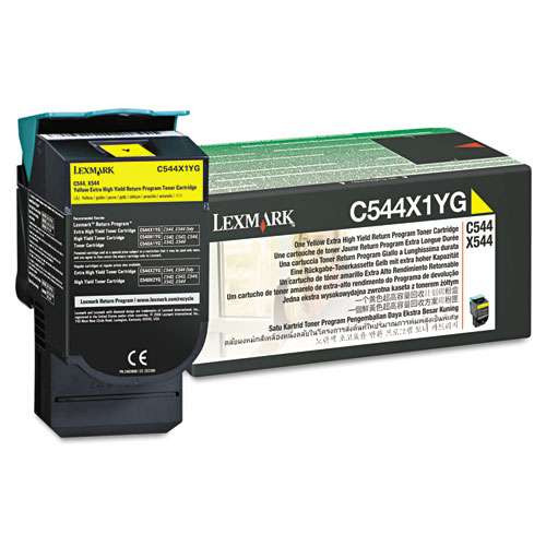 C544x1yg Return Program Extra High-yield Toner, 4,000 Page-yield, Yellow C544x1yg Return Program Extra High-yield Toner, 4,000 Page-yield, Yellow