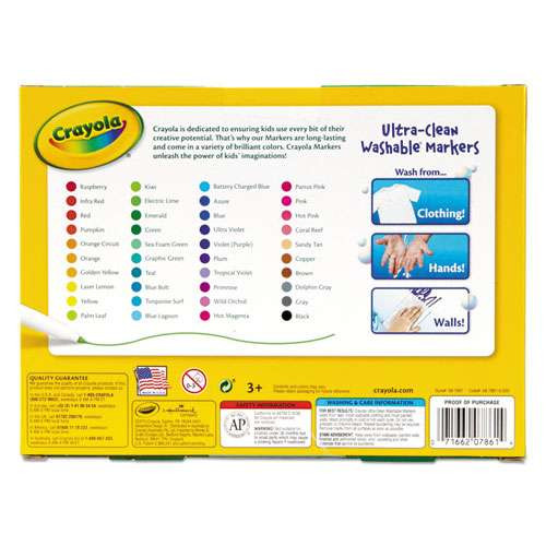 Ultra-clean Washable Markers, Fine Bullet Tip, Assorted Colors, 40/set Ultra-clean Washable Markers, Fine Bullet Tip, Assorted Colors, 40/set