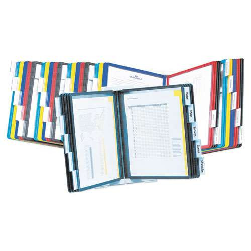 Instaview Expandable Desktop Reference System, 10 Panels, Assorted Borders