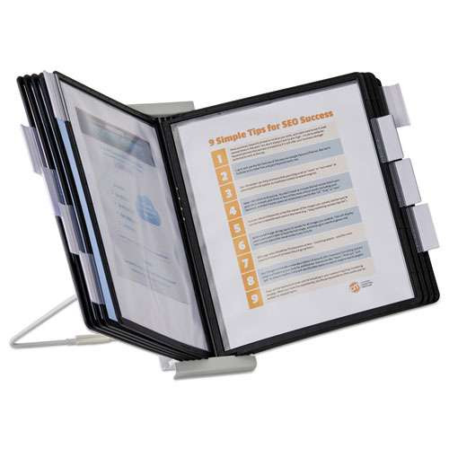 Instaview Expandable Desktop Reference System, 10 Panels, Assorted Borders