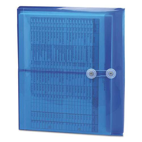 Poly Interoffice Envelopes, Side Load (horizontal), String And Button Closure, 9.75 X 11.63, Transparent Blue, 5/pack Poly Interoffice Envelopes, Side Load (horizontal), String And Button Closure, 9.75 X 11.63, Transparent Blue, 5/pack