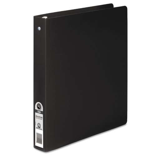 Accohide Poly Round Ring Binder, 3 Rings, 1" Capacity, 11 X 8.5, Black