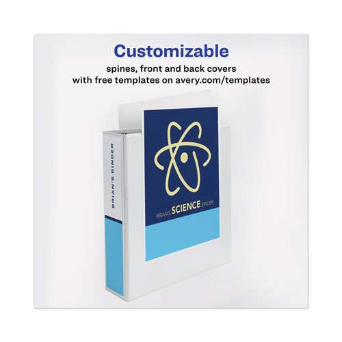 Touchguard Protection Heavy-duty View Binders With Slant Rings, 3 Rings, 2" Capacity, 11 X 8.5, White Touchguard Protection Heavy-duty View Binders With Slant Rings, 3 Rings, 2" Capacity, 11 X 8.5, White