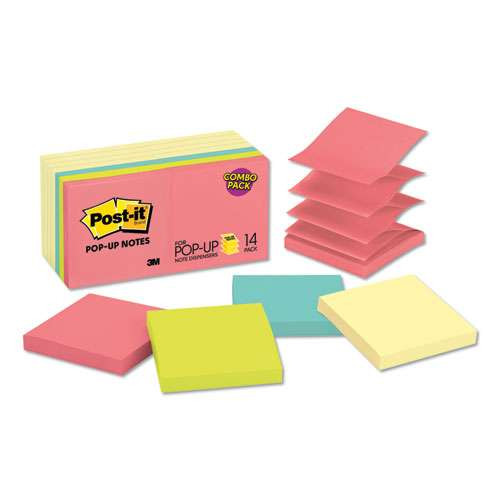 Original Pop-up Notes Value Pack, 3" X 3", (8) Canary Yellow, (6) Poptimistic Collection Colors, 100 Sheets/pad, 14 Pads/pack Original Pop-up Notes Value Pack, 3" X 3", (8) Canary Yellow, (6) Poptimistic Collection Colors, 100 Sheets/pad, 14 Pads/pack