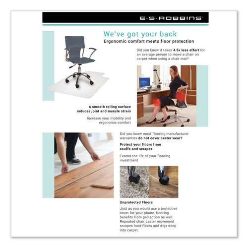 Multi-task Series Chair Mat For Hard Floors, Heavier Use, 45 X 53, Clear Multi-task Series Chair Mat For Hard Floors, Heavier Use, 45 X 53, Clear