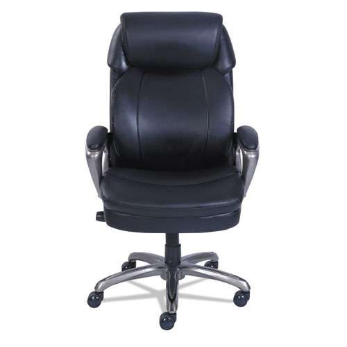Cosset High-back Executive Chair, Supports Up To 275 Lb, 18.75" To 21.75" Seat Height, Black Seat/back, Slate Base Cosset High-back Executive Chair, Supports Up To 275 Lb, 18.75" To 21.75" Seat Height, Black Seat/back, Slate Base
