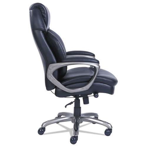 Cosset High-back Executive Chair, Supports Up To 275 Lb, 18.75" To 21.75" Seat Height, Black Seat/back, Slate Base Cosset High-back Executive Chair, Supports Up To 275 Lb, 18.75" To 21.75" Seat Height, Black Seat/back, Slate Base