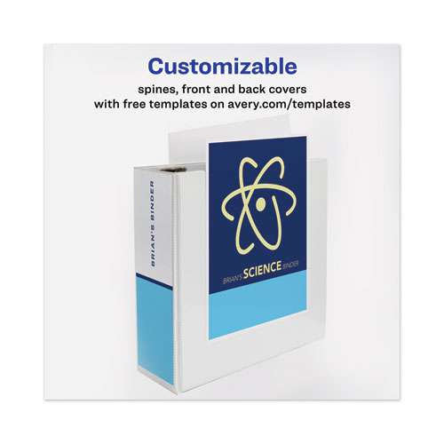 Touchguard Protection Heavy-duty View Binders With Slant Rings, 3 Rings, 4" Capacity, 11 X 8.5, White Touchguard Protection Heavy-duty View Binders With Slant Rings, 3 Rings, 4" Capacity, 11 X 8.5, White