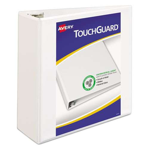 Touchguard Protection Heavy-duty View Binders With Slant Rings, 3 Rings, 4" Capacity, 11 X 8.5, White Touchguard Protection Heavy-duty View Binders With Slant Rings, 3 Rings, 4" Capacity, 11 X 8.5, White