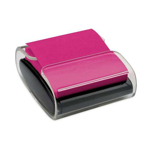 Wrap Dispenser, For 3 X 3 Pads, Black/clear, Includes 45-sheet Color Varies Pop-up Super Sticky Pad Wrap Dispenser, For 3 X 3 Pads, Black/clear, Includes 45-sheet Color Varies Pop-up Super Sticky Pad