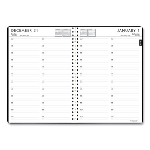 24/7 Recycled Daily Appointment Book/monthly Planner, 10 X 7, Black Cover, 12-month (jan To Dec): 2025 24/7 Recycled Daily Appointment Book/monthly Planner, 10 X 7, Black Cover, 12-month (jan To Dec): 2025