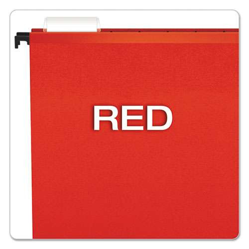 Surehook Hanging Folders, Letter Size, 1/5-cut Tab, Red, 20/box Surehook Hanging Folders, Letter Size, 1/5-cut Tab, Red, 20/box